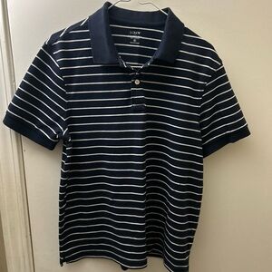 J. Crew Navy Striped Polo Shirt